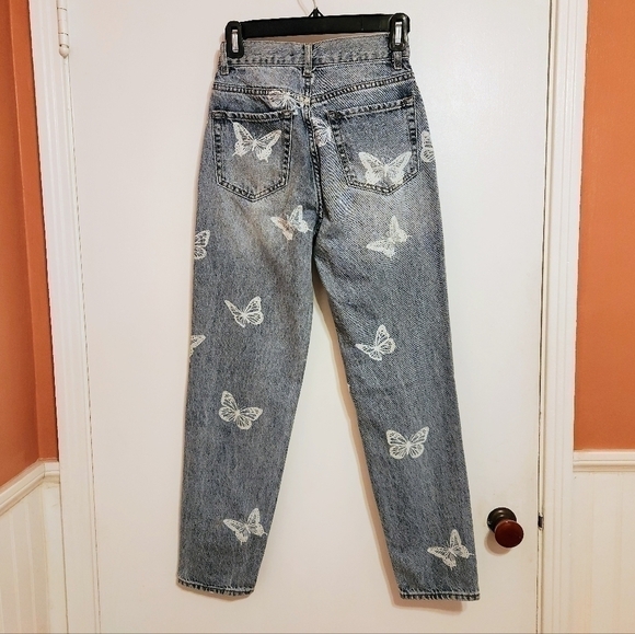 Pacsun Eco Ultra High Rise Butterfly Slim Fit Jeans 23 - Picture 5 of 12